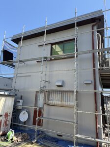 一宮市 外壁塗装 建物A 中塗り完了① ペイントホームズ大垣店