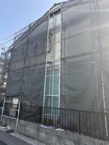 大垣市 外壁塗装 中塗り後