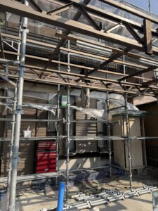 大垣市 外壁塗装 下塗り中